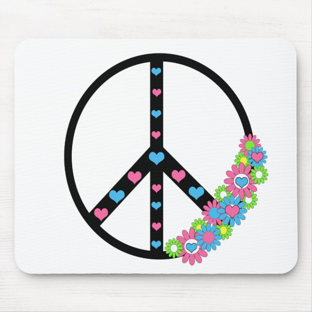 Love and Peace Mouse Pad (Front)