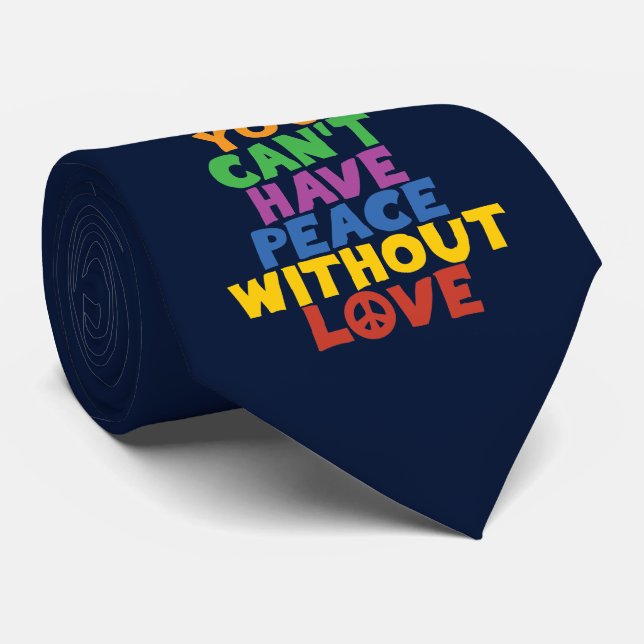 Love and Peace Neck Tie (Rolled)