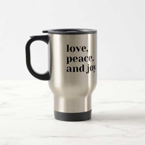 Love and Peace Travel Mug