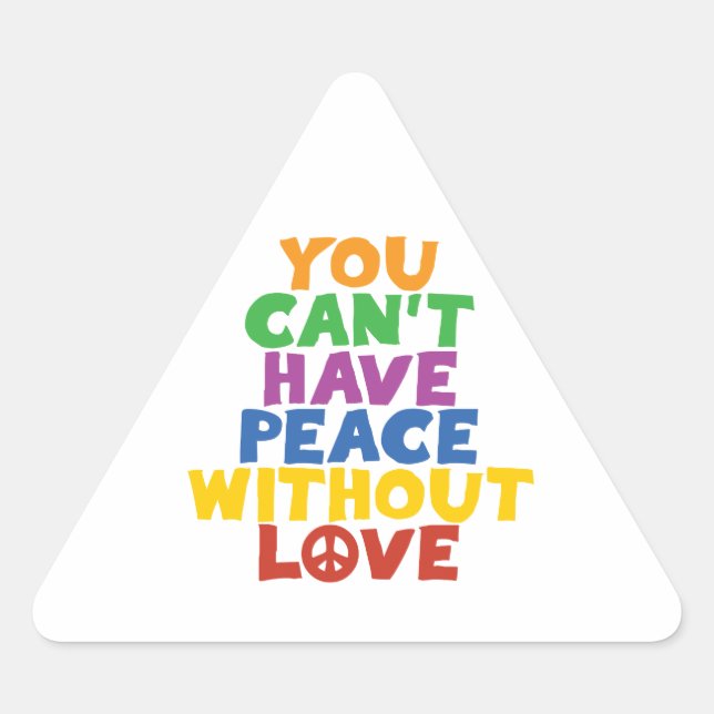 Love and Peace Triangle Sticker (Front)