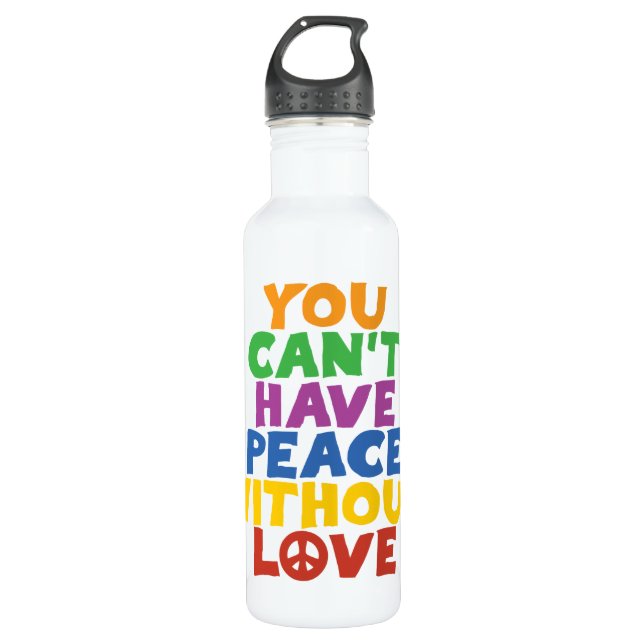 Love and Peace Water Bottle (Front)