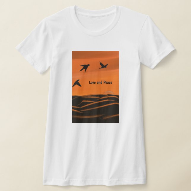 Love and Peace Women's T-Shirt (Laydown)