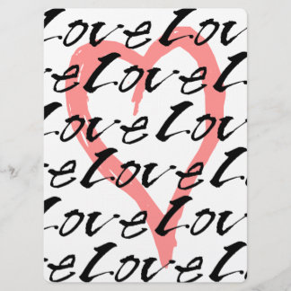 Love and Pink Hearts Pretty Wedding Invitation