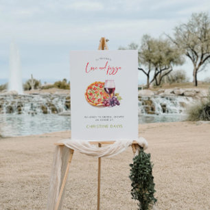 Love and Pizza Bridal Shower Foam Board