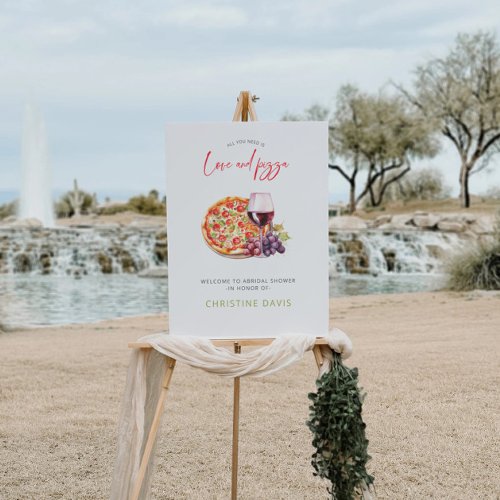 Love and Pizza Bridal Shower Foam Board