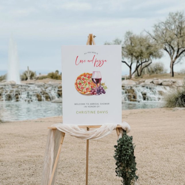 Love and Pizza Bridal Shower Foam Board (Creator Uploaded)