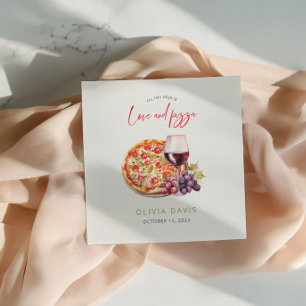Love and Pizza Bridal Shower Napkins
