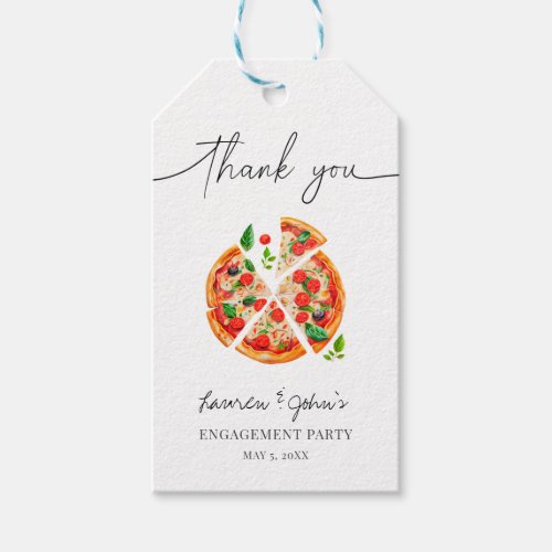 Love and Pizza Engagement Party Gift Tags