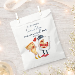 Love and Pizza Funny Wedding Favor Bag
