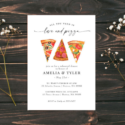Love and Pizza Rehearsal Dinner