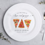Love and Pizza Rehearsal Dinner Paper Plates<br><div class="desc">Love and Pizza Rehearsal Dinner Paper Plates</div>