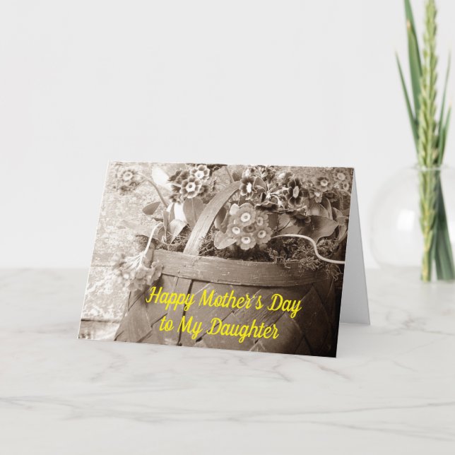LOVE AND PRIDE FOR YOUR DAUGHTER ON MOTHER'S DAY CARD (Front)