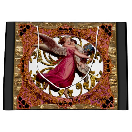 Love and Protection in the arms of an angel Large Gift Bag