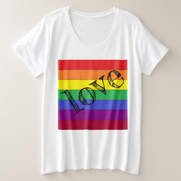 rainbow plus size tops