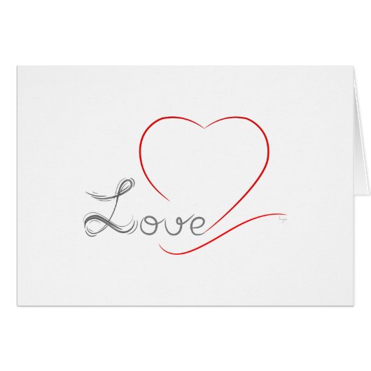 LOVE and red Heart (Front Horizontal)