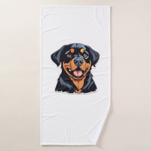 Love and Rottweiler Hugs Pawsitively Hilarious Pet Bath Towel