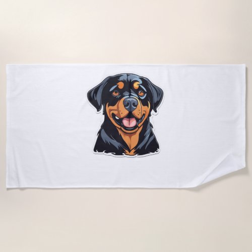 Love and Rottweiler Hugs Pawsitively Hilarious Pet Beach Towel