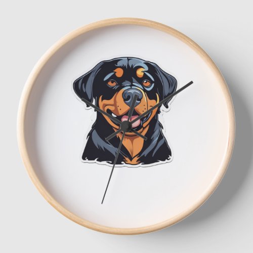 Love and Rottweiler Hugs Pawsitively Hilarious Pet Clock