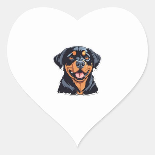 Love and Rottweiler Hugs Pawsitively Hilarious Pet Heart Sticker