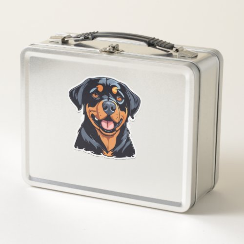 Love and Rottweiler Hugs Pawsitively Hilarious Pet Metal Lunch Box