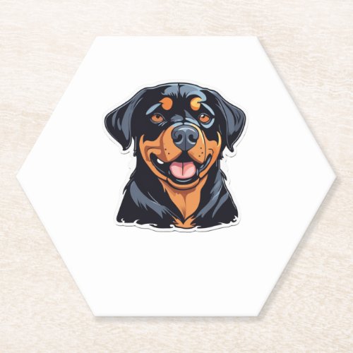 Love and Rottweiler Hugs Pawsitively Hilarious Pet Paper Coaster