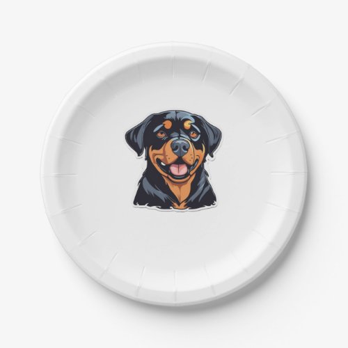 Love and Rottweiler Hugs Pawsitively Hilarious Pet Paper Plates