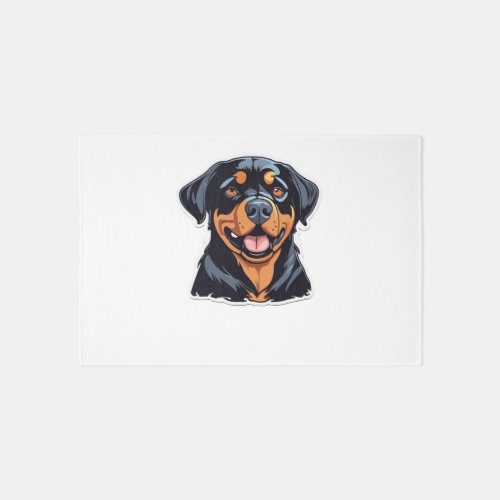 Love and Rottweiler Hugs Pawsitively Hilarious Pet Rug