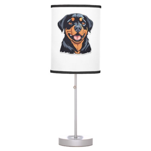 Love and Rottweiler Hugs Pawsitively Hilarious Pet Table Lamp