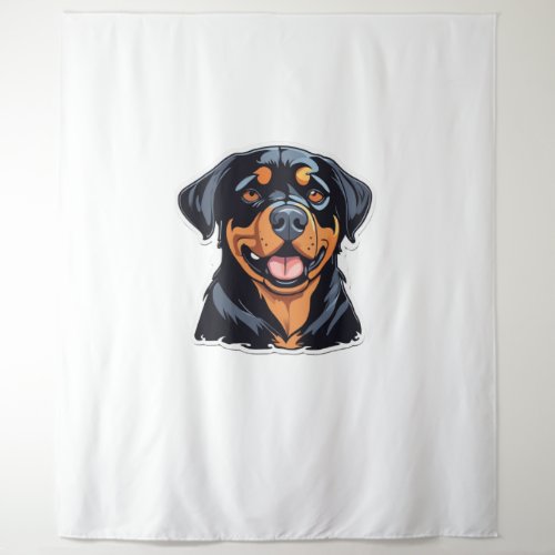 Love and Rottweiler Hugs Pawsitively Hilarious Pet Tapestry