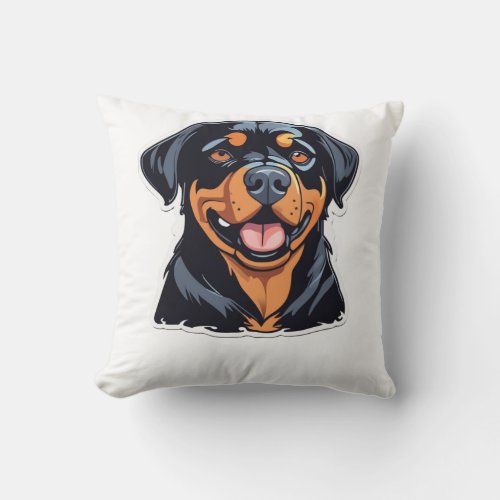 Love and Rottweiler Hugs Pawsitively Hilarious Pet Throw Pillow