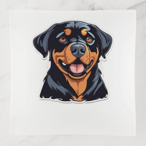 Love and Rottweiler Hugs Pawsitively Hilarious Pet Trinket Tray