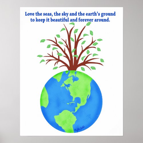 Love and Save the Earth Forever Environment Art Poster