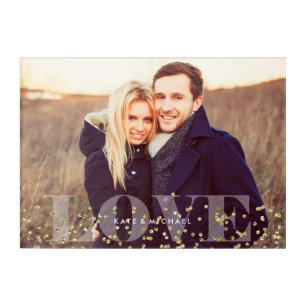 Love and Sparkles Custom Photo Acrylic Print