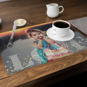 Love and Sparkles Personalized Photo Placemat