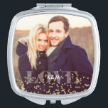 "Love" and Sparkles Photo Compact Mirror<br><div class="desc">Elegant and simple personalized photo design perfect for mother's day,  as a wedding or anniversary gift,  graduation gift,  etc.</div>