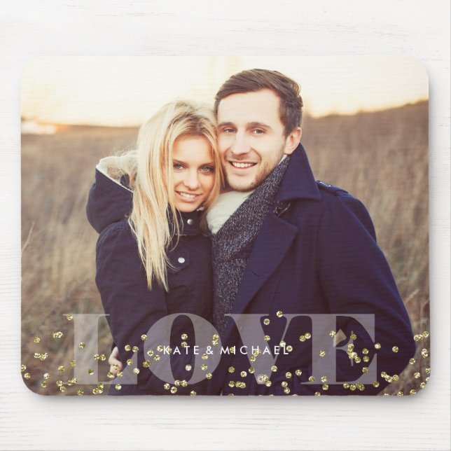 Love and Sparkles Photo Mouse Pad (Front)