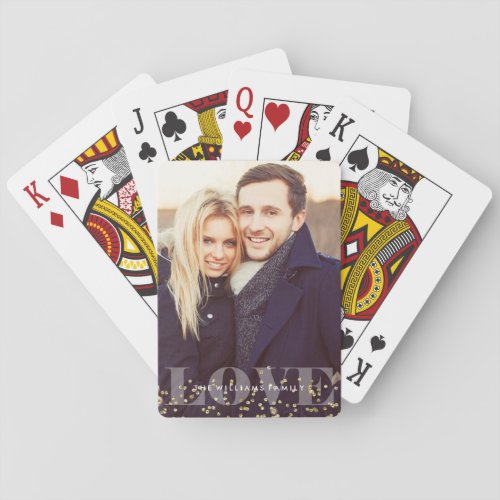 Love and Sparkles Photo Playing Cards