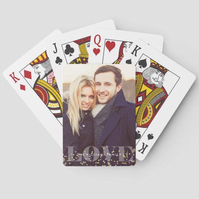 Love and Sparkles Photo Poker Cards (Back)