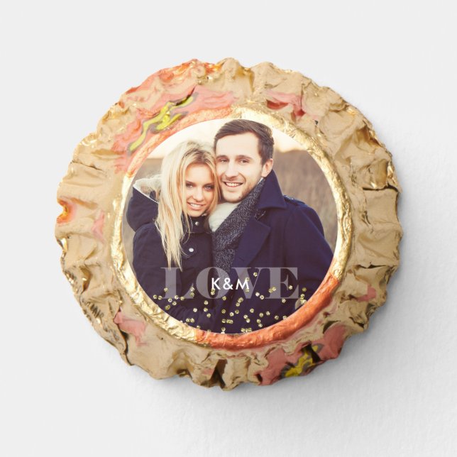 "Love" and Sparkles Photo Reese's Peanut Butter Cups (Front)