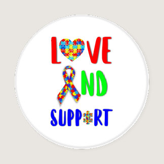 Love And Support 2 spectrum Awareness April Autism Coaster Set