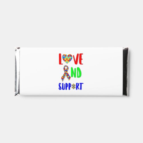 Love And Support 2 spectrum Awareness April Autism Hershey Bar Favors