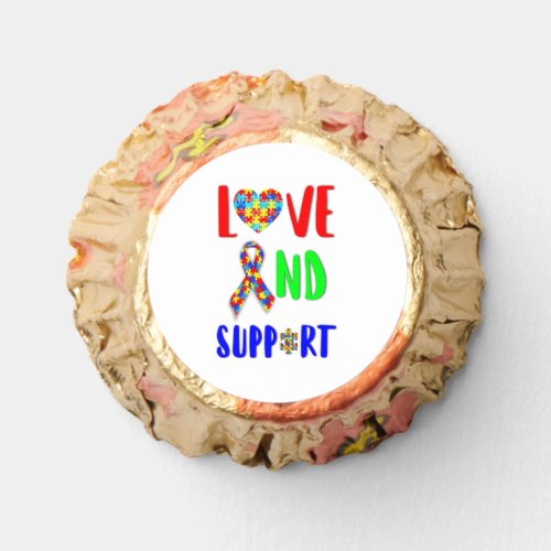 Love And Support 2 spectrum Awareness April Autism Reeses Peanut Butter Cups