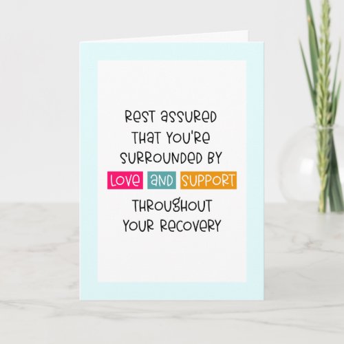 Love and Support for People After Surgery  Holiday Card