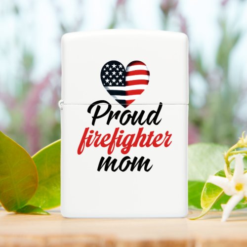 Love and support honors firefighter moms zippo lighter