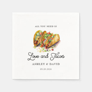 Love and Tacos   Engagement Party  Napkins