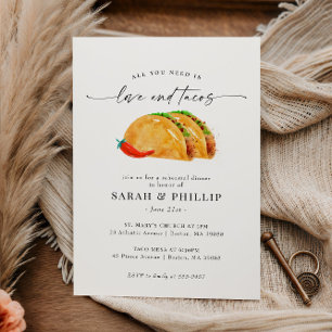 Love and Tacos Rehearsal Dinner Invitation