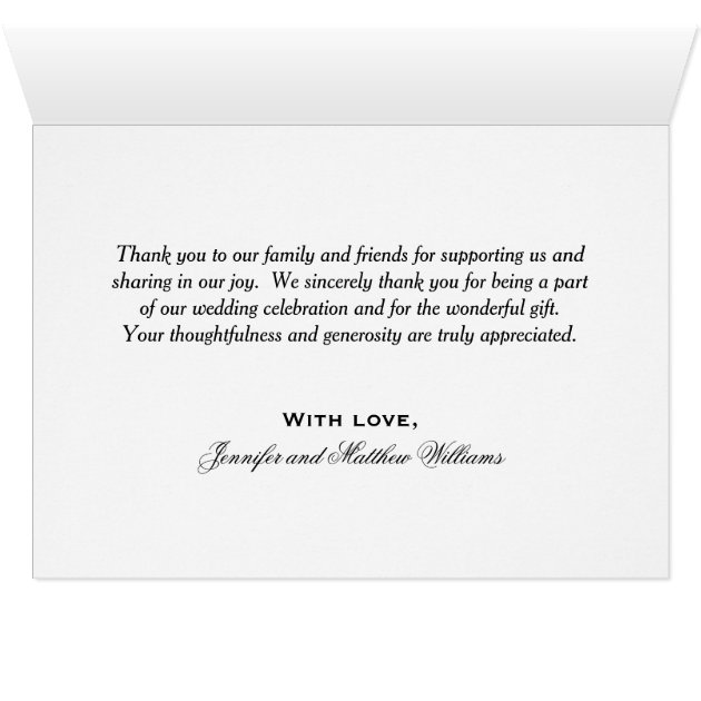 Love And Thanks | Antique Gold Wedding Thank You Card