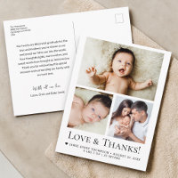 Love and Thanks Baby Photo Birth announcement