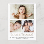 Love and Thanks Baby Photo Birth announcement Postcard