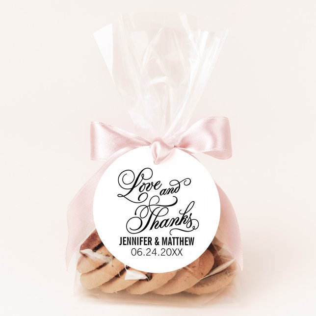 Love and Thanks Calligraphy Script Wedding Self-inking Stamp (Creator Uploaded)